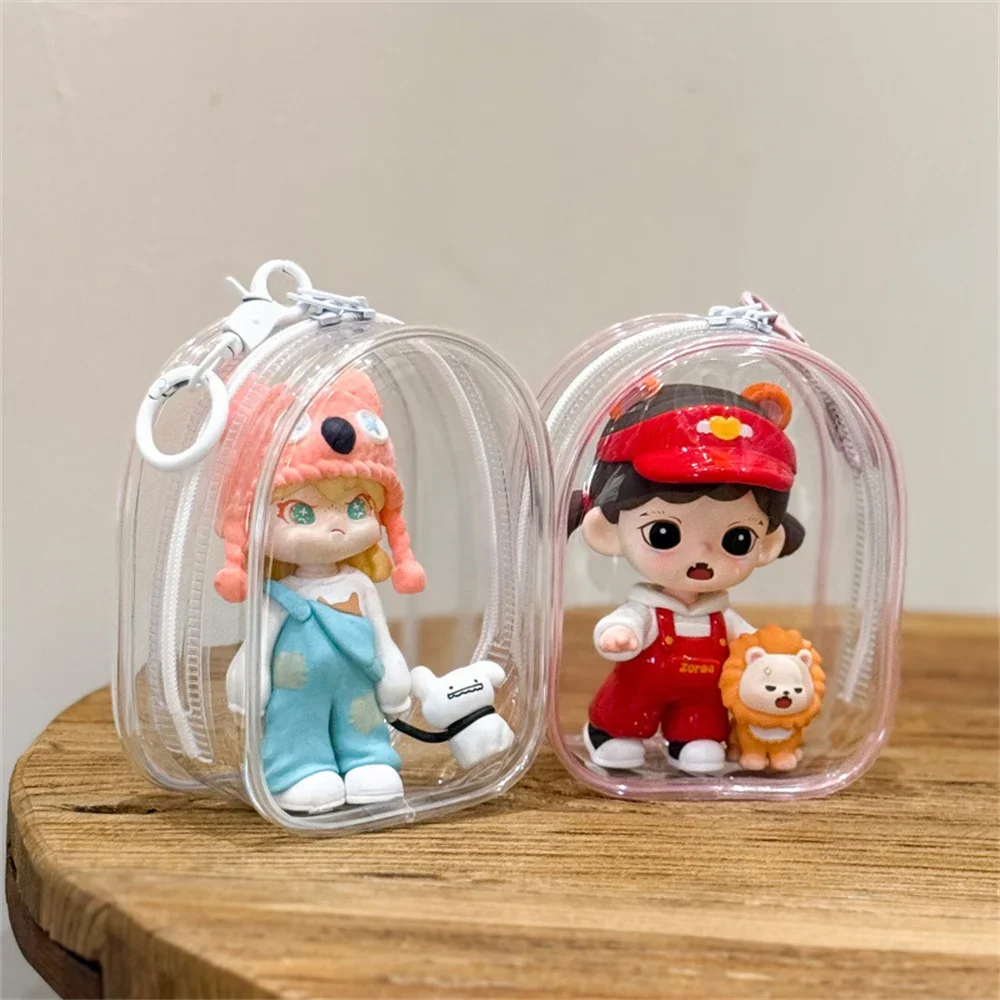 新しい携帯用透明ファスナー付き収納バッグ、キーチェーン、漫画 - Packaging のレビューと価格