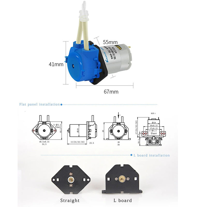 小型蠕動ポンプ DC 6V/12V/24V ドージングポンプ - Mini Peristaltic Pump 12V のレビューと価格